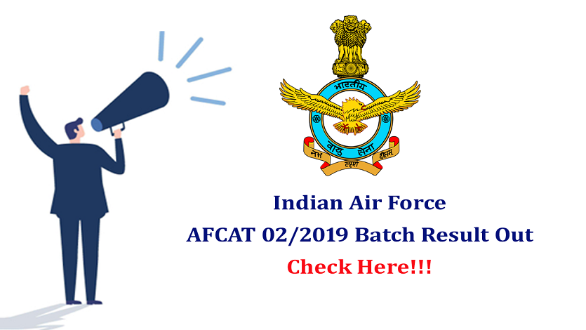 Indian Air Force AFCAT 02 2019 Result