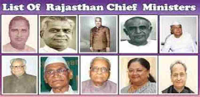 List of Chief Minister in Rajasthan