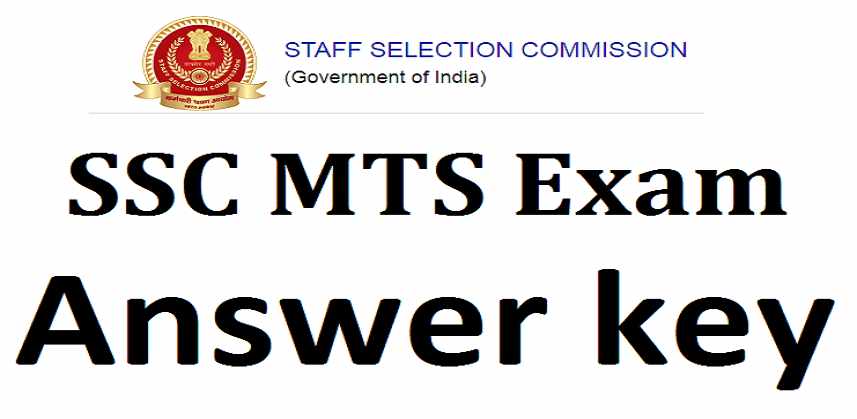 SSC MTS Answer Key 2021