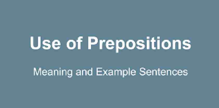 Preposition कैसे Use करें Download PDF Notes